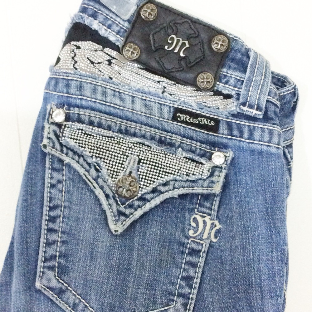 Miss Me | Low Rise, Boot Cut, Jeans, Sz 28”
